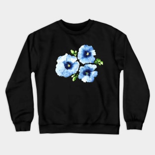 Pansy Flower Watercolor Painting Crewneck Sweatshirt